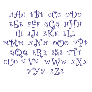wf curlz diamond font